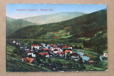 Ansichtskarte AK Eschelmer Ribeauville Vogesen 1914-1918 Häuser Umland Felder Bauernhöfe Ortsansicht Frankreich France 88 Vosges